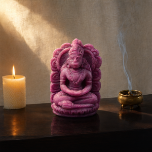 Sculpture de Lord Hanuman en pierre de rubis - Un protecteur divin contre l'énergie négative - 1,6 pouces et 212 carats - Product Image 3