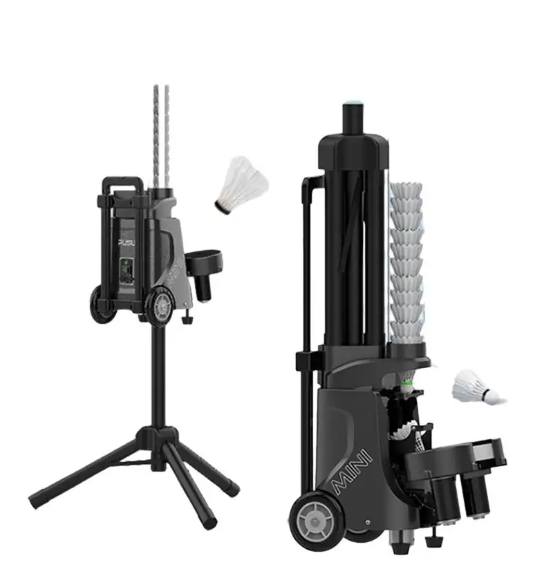 Hot Sale Mini Automatic Badminton Ball Machine for Training and Sport Practice Equipment