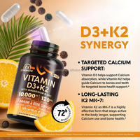 Capsules de supplément de vitamine D3 K2 MK7 avec magnésium et zinc pour la santé des os et du système immunitaire, sans OGM