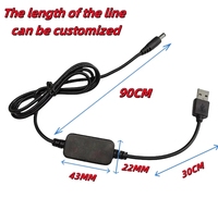 Câble convertisseur élévateur USB 5V vers 9V 12V 2A pour routeur sans fil, GPS de voiture, détecteur radar, câble d'alimentation CC 5521