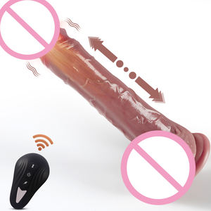 Faux pénis gode télescopique télécommandé sans fil pénis vibrant à 10 fréquences produits de sexe d'entrepôt américain - Product Image 1