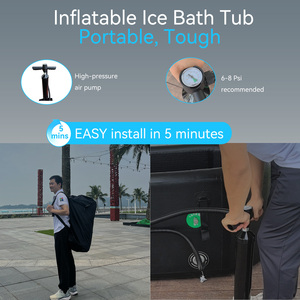 Bañera de Hielo Ovalada Moderna de PVC para Atletas, Enfriador de Agua Compatible, Bañera Inflable para Inmersión en Frío para Exteriores, Interiores, Hoteles y Gimnasios - Product Image 6