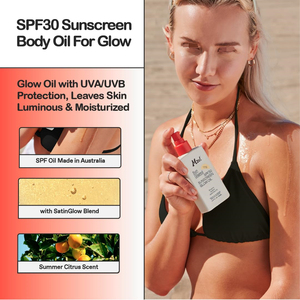 น้ำมันบำรุงผิวผสมไมก้าทองคำ ป้องกันแสงแดด SPF30 ให้ผิวเปล่งประกายชุ่มชื้น (ฉลากสินค้าส่วนตัว) - Product Image 4