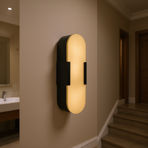 Applique murale moderne 13,8 pouces en marbre noir, éclairage LED intérieur pour salle de bain, salon, chambre, couloir, escalier - Product Image 2