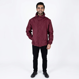 OEM Men's Micro Fabric Winter Jacket Custom Full Zipper Waterproof Hooded Lightweight Outdoor Windbreaker Street Style - Product Image 1