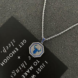 Orthographique personnalisé charme Jackie <span class=keywords><strong>Chan</strong></span> Aventures zodiaque pendentif hommes de bijoux en acier inoxydable collier - Product Image 6