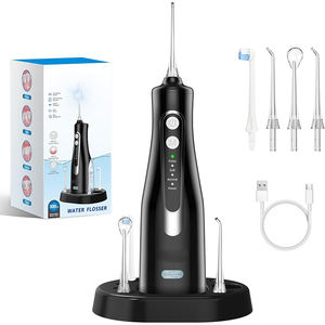 Irrigateur buccal électrique portable sans fil rechargeable étanche 4 modes 4 buses pour le soin des dents - Product Image 1