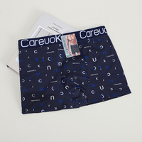 International Careuokin Lettre Imprimer Respirant Polyester gant Boxers Pantalon pour Hommes Taille Moyenne Stretch logo Ceinture Personnalisée