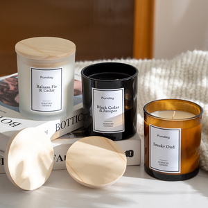 เทียนหอมถั่วเหลืองขนาด 7 ออนซ์ เป็นมิตรกับสิ่งแวดล้อม พร้อมฝาไม้ กลิ่นหอมตามสั่ง ของขวัญสำหรับคริสต์มาส ฮาโลวีน ตกแต่งบ้าน และวันครบรอบ - Product Image 5