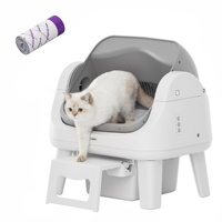 Litière pour chat intelligente PETPIVOT Autoscooper 12 Lite, double mode, ouverture supérieure, capteur anti-pincement, grande capacité, contrôle des odeurs, nettoyage facile
