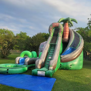 Tobogán acuático inflable comercial de nuevo diseño para niños, instalaciones de parque de atracciones, toboganes para juegos al aire libre - Product Image 3
