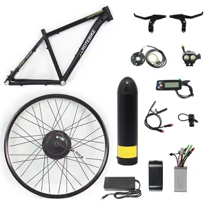 48V 500W ebike电动自行车轮毂电机转换套件，带A6AH26框架和电池