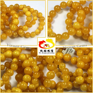 YZ Usine Prêt à expédier Ambre Baltique Coupe Directe Naturel Poli Ambre Baltique Perles Boule pour les Prières - Product Image 6