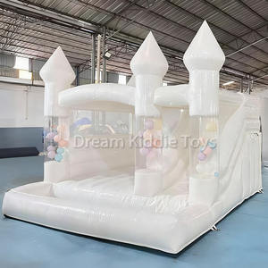 Château gonflable blanc de 15 pieds, château gonflable pour enfants, toboggan gonflable pour mariages, anniversaires, événements - Product Image 5