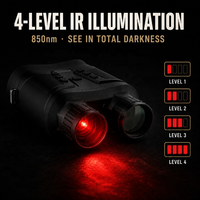 Jumelles de vision nocturne 4K Mini80 pour l'extérieur, capteur 0,005 Lux et portée dans l'obscurité totale de 400 m pour le camping et la survie en extérieur