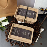 Boîte cadeau de café en pulpe moulée écologique et durable de qualité supérieure, conteneur biodégradable en bagasse de canne à sucre pour café filtre et boissons