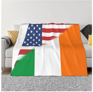 Manta de Cama con la Bandera de <span class=keywords><strong>Irlanda</strong></span> a Bajo Precio, Manta Nacional Suave y Gruesa, Manta de Viaje con la Bandera Nacional para Cama, Sofá o <span class=keywords><strong>Viajes</strong></span> - Product Image 1