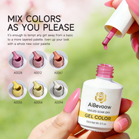 AiBevoow - Proveedor Profesional de Uñas, Serie Primavera Verano, Juego de 6 Esmaltes de Uñas de Gel de 15 ml, Esmalte de Gel UV para Salón
