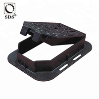 Grilles de cadre de couvercle de regard carrées en fonte ductile personnalisées, marque SDS, norme EN124, classe A15/B125/C250/D400/E600/F900, noir/bleu