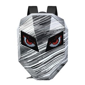 Sac à dos LED Knight à prix d'usine, étanche, coque rigide, pour moto, avec affichage DIY, sac à dos de jour, yeux LED - Product Image 1