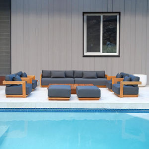 Set da <span class=keywords><strong>giardino</strong></span> patio esterno in <span class=keywords><strong>legno</strong></span> grezzo soggiorno divano set feste in hotel mobili da esterno mobili in teak - Product Image 2