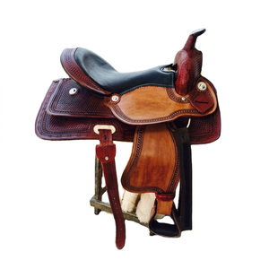 Selle de cheval western en cuir de buffle huilé 100% de haute qualité, design et couleur personnalisables, certifiée ISO 9001, idéale pour l'équitation - Product Image 1