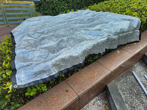 Toile d'ombrage 90% aluminium <span class=keywords><strong>pour</strong></span> voitures, <span class=keywords><strong>filet</strong></span> d'ombrage réfléchissant, pare-soleil avec œillets <span class=keywords><strong>pour</strong></span> voitures, chiens, extérieur, camping-car, patio, argent - Product Image 3