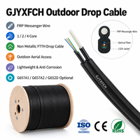 Câble de descente en fibre autoportant UKCC GJYXFCH avec messagerie FRP pour installation FTTH extérieure