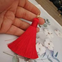 Sjzmm échantillon gratuit 8cm grands glands en soie 100% glands en rayonne porte-clés 1000 couleurs glands en soie pour la fabrication de bijoux