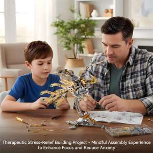 <span class=keywords><strong>Puzzle</strong></span> 3D en métal, modèle de phénix mécanique, kit de 358 pièces, ailes battantes, sculpture cinétique steampunk, cadeau pour homme, décoration de bureau - Product Image 4