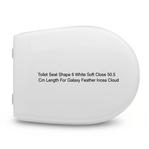 Asiento de Inodoro con Cierre Suave, Forma 6, Blanco, 50.5 cm de Largo, para Galaxy Feather Incea Cloud - Product Image 3