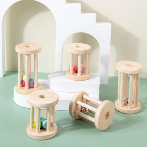 Juguetes Montessori de Madera para la Primera Infancia, Juguetes Relajantes para Bebés, con Anillo para Morder, Sonido de Campana y Diseño Educativo - Product Image 2