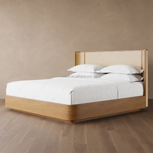 Ферли Современный японский стиль укрытие кровать ручной работы из массива дерева для спальни - Product Image 1