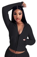 Ensemble de salon deux pièces en velours pour femme, veste à capuche zippée et pantalon taille haute, tenue décontractée unie assortie S M L XL