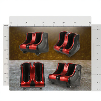 Masseur électrique pour pieds et mollets avec chaleur, machine de massage des jambes par compression d'air et pétrissage Shiatsu