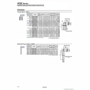Raccord à une touche SMC Pneumatics KQ2LF12-02N pièce pneumatique - Product Image 1