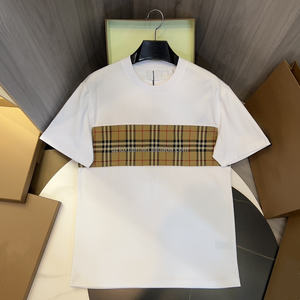 เสื้อเชิ้ตผู้ชายคุณภาพสูงสำหรับฤดูร้อน ทรงเข้ารูป ผ้าฝ้ายทอ 100% แห้งเร็ว สไตล์วินเทจ ติดกระดุม ลำลอง สีพื้น แต่งริบบิ้น <span class=keywords><strong>Burberry</strong></span> ชิค แขนสั้น - Product Image 6