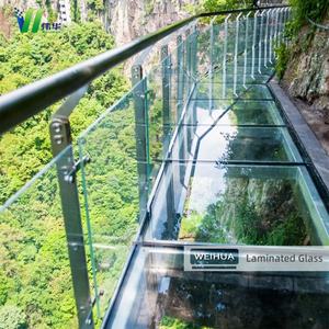 スリップ防止R11ラミネートガラス床10 + 10mm強化安全ガラス適切な商用階段通路 - Product Image 4