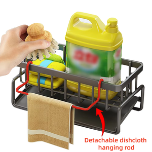 All'ingrosso <span class=keywords><strong>Design</strong></span> cavo portasapone Organizer portasapone portaoggetti lavello da cucina <span class=keywords><strong>porta</strong></span> spugna con vassoio drenante - Product Image 2