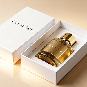 ขวดน้ำหอมแก้วทรงกลม Great Lee ขนาด 30 มล. 50 มล. 100 มล. ปั๊มลายทอง พร้อมกล่องหรูหรา - Product Image 1