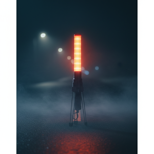 2x bâtons de signalisation LED à piles avec trépied, fonction lampe torche, bâton de signalisation routière - Product Image 2