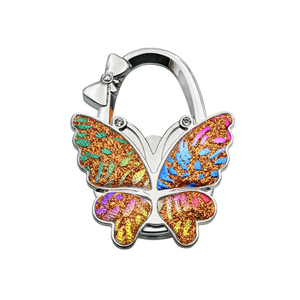 Cintre de sac à main de papillon de paillettes, cintres de table de sac à main d'accessoire de sac à main de femmes de bling bling, cintre de sac d'étudiant - Product Image 5