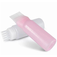 Bouteille applicatrice en plastique de 6 oz pour outils de coiffure, écologique, pour coloration, peigne de salon de beauté, bouteille en plastique pour grossistes
