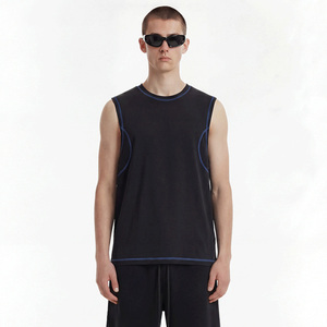 <span class=keywords><strong>T</strong></span>-<span class=keywords><strong>shirt</strong></span> de sport à séchage rapide pour hommes, <span class=keywords><strong>T</strong></span>-<span class=keywords><strong>shirt</strong></span> sans manches <span class=keywords><strong>tendance</strong></span> et absorbant la transpiration - Product Image 2