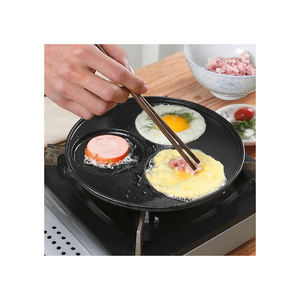 Poêle à crêpes adaptée à toutes les cuisinières et cuisinière à induction, poêle à crêpes Silver Dollar Grill Blini, poêle à œufs à gâteau 3 moules - Product Image 3