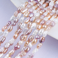 Perles d'eau douce irrégulières de qualité AA en forme de riz, prix attractif, brins de perles en vrac 3-4mm 18cm, bracelet de perles pour femme