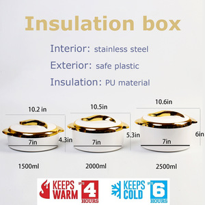 3 cái công suất lớn Nhiệt Cách Nhiệt thực phẩm ấm hơn Bộ 1.5L 2L 2.5L lẩu thực phẩm lưu trữ container - Product Image 6