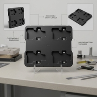 Plateau d'insertion en PET noir mat à faible brillance de 10 degrés, personnalisable en matière, taille et épaisseur pour l'électronique
