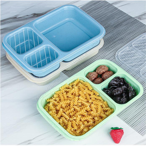 กล่องข้าวแบบแบ่งช่อง 4 ช่อง รุ่น Syh664 สำหรับขายส่ง ใช้งานได้หลากหลาย ป้องกันการรั่วซึม เหมาะสำหรับผู้ใหญ่ ใช้สำหรับอาหารกลางวันที่ทำงานหรือที่โรงเรียน - Product Image 5