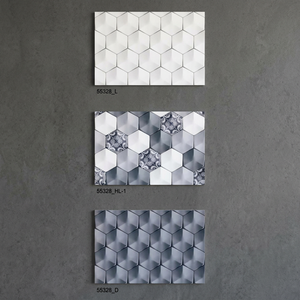 กระเบื้องเซรามิกผนังลายหกเหลี่ยม 3 มิติ สีเขียวไฮไลท์ ดีไซน์พอร์ซเลน ขนาด 30x45 ซม. 300x450 มม. เหมาะสำหรับผู้รับเหมา - Product Image 2